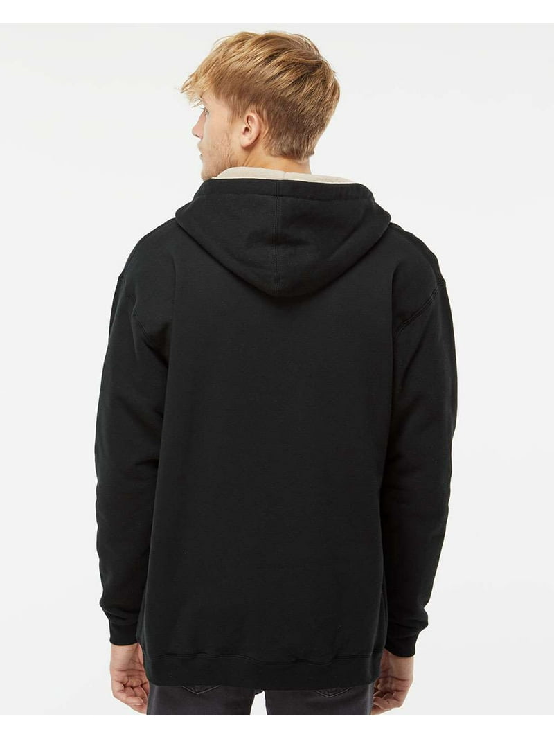 Independent Trading Sherpa-Lined Full-Zip Hoodie Sweatshirt