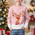 thumbnail image 3 of Gerichy Boys Girls Christmas Sweatshirt, Cute Reindeer Graphic Pullover Funny Xmas Shirt Tops 1T-14T, 3 of 7