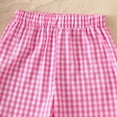 thumbnail image 6 of Kaprioy Girls Summer Clothes Outfits For Girls Toddler Baby Girl Plaid Outfit Sleeveless 3D Flowers Tunic Tank Top Ruffle Shorts Set Summer Clothes, 6 of 7
