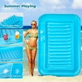 thumbnail image 4 of Naipo Chaise Longue Gonflable de Bronzage 75 Pieds'*52 Pouces avec Oreiller Ajustable, 2 Porte-Gobelets Lit de Bronzage 2-en-1 Bateau de Rivière pour Adultes Chiens, Chaise de Bronzage, Radeau 250 Lb pour Plage, Lac, Cour Arrière, 4 of 7