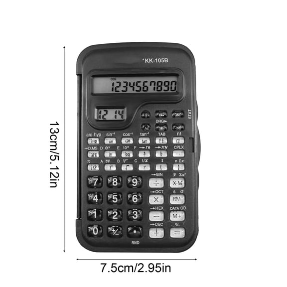 Flip Cover Scientific Calculator with Dual Display & Protective Case, Portable Multi-Function Calculator for College Math, Algebra, Trigonometry, Statistics, Office Home Use
