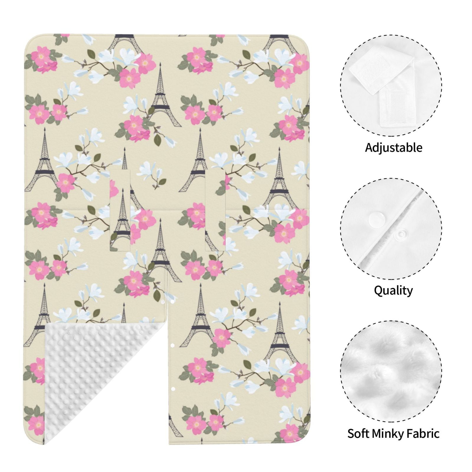 Car Seat Cover Baby - Eiffel flower Towers Breathable Infant Car Seat Cover for Baby Carseat, Lightweight Comfort Baby Essentials Must Haves Newborn Stuff for Girl Boy
