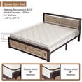 thumbnail image 3 of Behost Queen Bed Frame with Headboard and 11" Underbed Storage, Metal Wood Platform Bedframe Queen Size Bedroom Furniture, 3 of 8