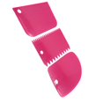 thumbnail image 1 of 3PCS/Set Reusable Colorful Plastic Multifunctional Irregular decoration tools Teeth Edge DIY Cream Scraper Kit Cake Mold Tools, 1 of 4