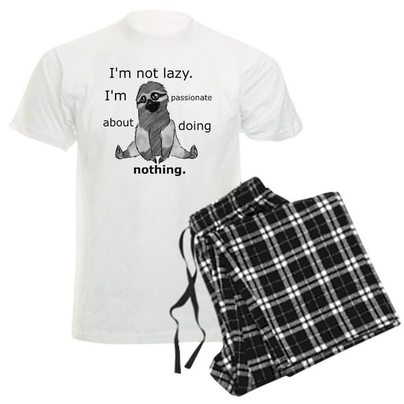 CafePress - Lazy Sloth Pajamas - Men's Light Loose Fit Cotton Pajama Set
