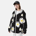 thumbnail image 4 of Picia Daisies Flowers Women's Men's UPF 50+ Sun Protection Hoodie Shirt Long Sleeve SPF Fishing Outdoor UV Hiking Lightweight Shirts-, 4 of 8