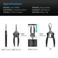 thumbnail image 6 of AC Infinity 6.6” Stainless Steel Pruning Shear with Cleaning Kit, Lightweight Ergonomic Design, Nonstick Teflon Coated Blades for Gardening, Hydroponics, Grow Tents, 6 of 7