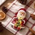 thumbnail image 5 of Christmas Santa Claus Acrylic Hanging Ornament Cute Flat Pendant Decoration for Xmas Tree Wreath Holiday Party Home Decor, 5 of 7