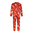 thumbnail image 5 of Halloween Family Pajamas Set Long Sleeve Crew Neck, Soft Matching Halloween Pajamas with Flame Ghost Witch Hat Print, Hot Family Halloween Pajama Set Sleepwear, 5 of 6