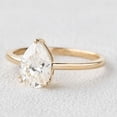 thumbnail image 2 of solitaire jewels 3CT Pear Moissanite Solitaire Engagement Ring For Women, 14K Yellow Gold, 2 of 5