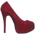 thumbnail image 3 of **5 3/4" Heel, 1 3/4" Hidden PF RS Pump - Ruby Red Satin RS, 6, 3 of 5