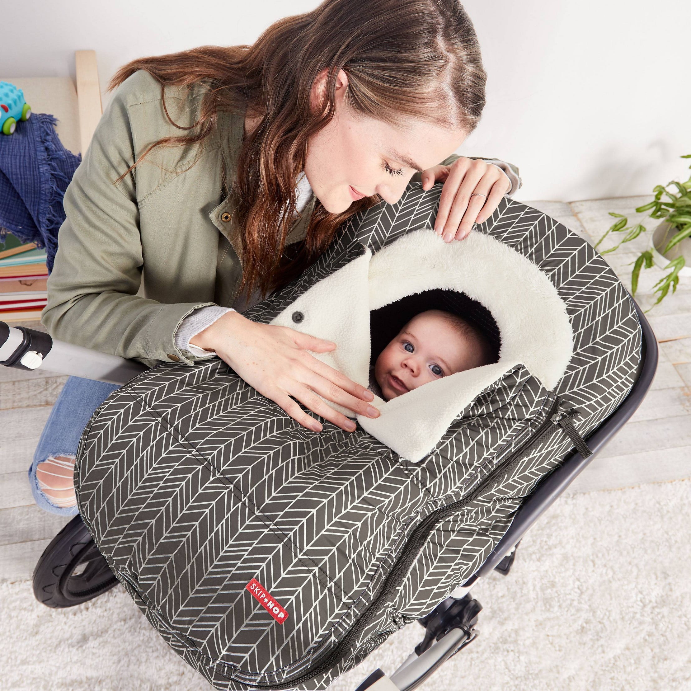 Stroll & Go Car Seat Cover - Gray Feather