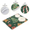 thumbnail image 3 of Yayeee Dish Drying Mat for Kitchen Counter 18"x24" Microfiber Absorbent Pad, Brown Christmas Gingerbread, 3 of 7