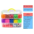 thumbnail image 1 of DIY Rainbow Rubber Band Craft Kit for Kids 7-14: 15000 Strands, 3-Tier Storage, English Instructions – Enhance Creativity, Hand-Eye Coordination & Interactive Play with Safe, Durable Material for, 1 of 6