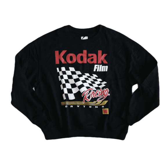 Kodak Film Racing Men's Black Crewneck Sweatshirt - size 2XL
