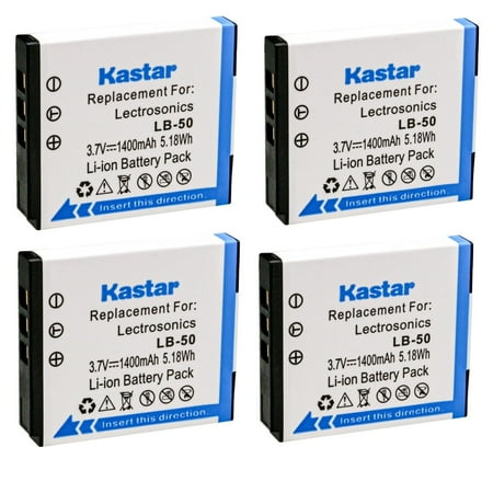 Kastar 4-Pack Battery Replacement for Lectrosonics LB-50 Battery Lectrosonics SSM Transmitter & IFBR1B Receiver IFBR1B Bodypack Receiver Lectrosonics 40117