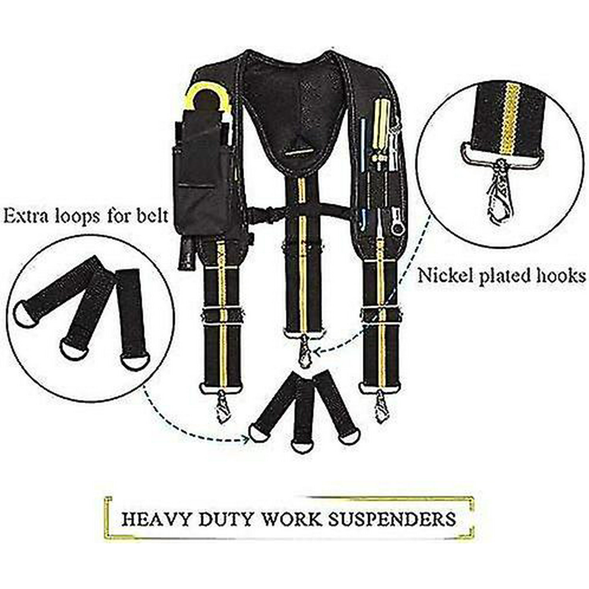 Tool Belts With Braces Padded Tool Belt Braces Heavy Duty Work Braces For Electricians Carpenters Gardeners