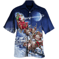 thumbnail image 4 of Camisas hawaianas con estampado 3D de Papá Noel de Navidad para hombre, camisetas informales de manga corta/larga con solapa y un solo pecho, ropa de vacaciones de Año Nuevo, 4 of 4