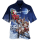 thumbnail image 4 of Camisas hawaianas con estampado 3D de Papá Noel de Navidad para hombre, camisetas informales de manga corta/larga con solapa y un solo pecho, ropa de vacaciones de Año Nuevo, 4 of 4
