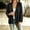 Black women cardigan open front a1, variant on Kadlawus Women Fall Long Sleeve Loose Cardigan Open Front Casual Knit Shawl Wrap Cozy Soft Flowy for Daily Office Weekend Travel, White M