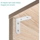 thumbnail image 4 of 12-pack 40 x 40 mm stainless steel corner joints for attaching wooden furniture, white, 4 of 4