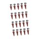 thumbnail image 5 of Tornillos de señuelo de 20x de 20x Reemplazo de gancos de conexión de conexión giros tornillos de tornillo de tornillo de Swivels Tackle de Marrón, 5 of 8