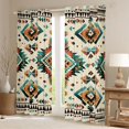 thumbnail image 2 of Homewish Triangle Aztec Child Black Out Curtains, Vintage Western Bohemian Curtains Pack of 2 (42x63 Each), Rustic Theme Bedroom Curtains, Curtains Blackout Decor, 2 of 6