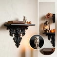 thumbnail image 5 of SLYNSHome Wall Mount Floating Shelf,Owl Shaped Vintage Hollow Sculpture Wall Display Rack,Black Decorative Wall Hanging Storage Bracket For Entryway Living Room Home Decor, 5 of 7