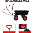 thumbnail image 2 of Lumiparty 800 lbs Poly Garden Dump Truck Cart,Heavy-Duty Wheelbarrow with 10" Tires, 180° Rotating Handle, Steel Frame, and Quick Release System, Black, 2 of 8