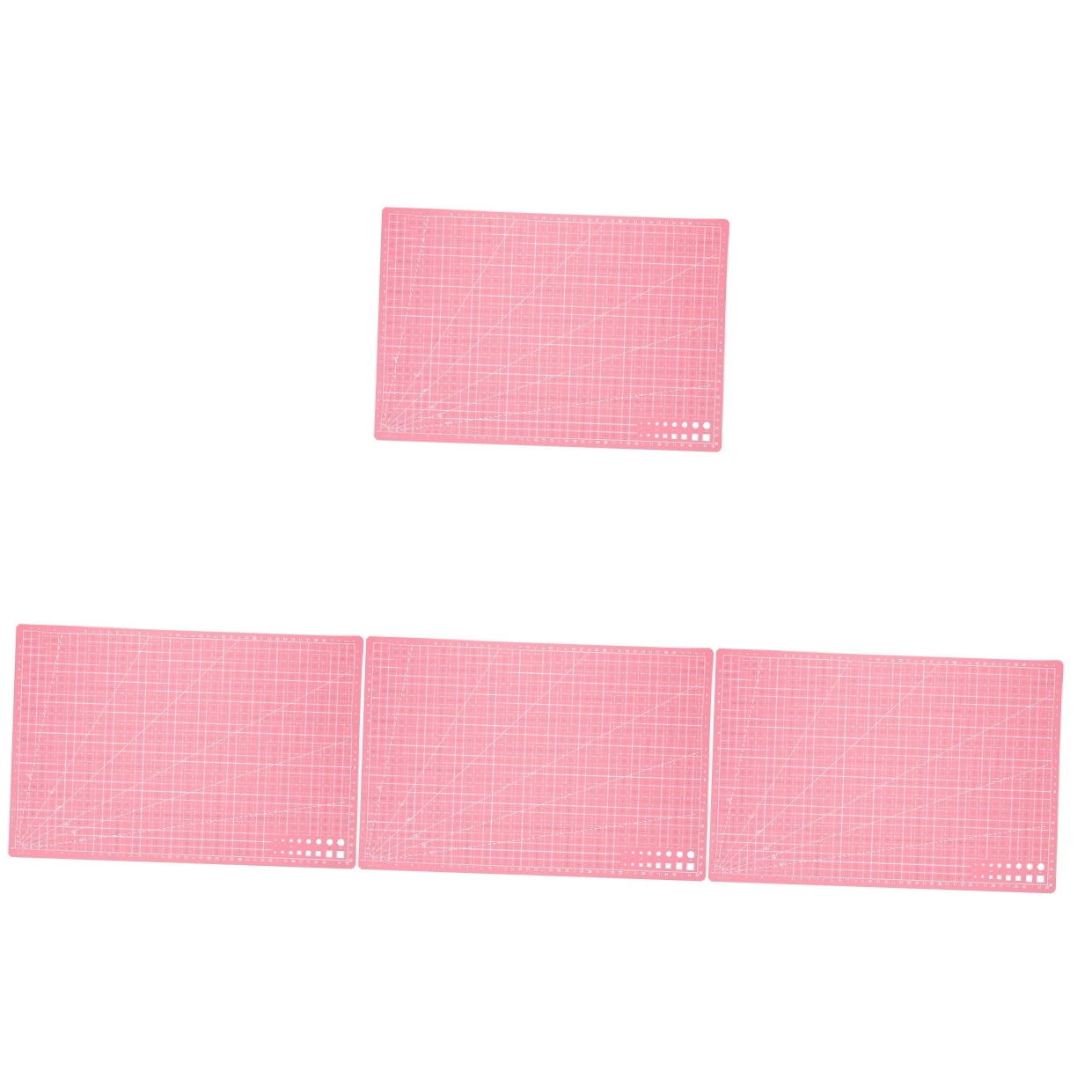 Hemoton Set of 4 Die Cutting Backing Durable Cutting Mat 45.00X30.00X0.20CM Pink