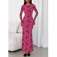 thumbnail image 4 of PRETTYGARDEN Women's Floral Bodycon Maxi Dress Fall Elegant Mesh Long Sleeve Formal Wedding Guest Cocktail Dresses, 4 of 8