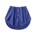 thumbnail image 2 of Luxalzxs Women's Mini Adjustable Shirt Extender Removable Layering Half Length Underskirt with Buttons, Plus Size Layering Fake Top Lower Sweep Skirt, Cotton A-Line Mini Skirt Underneath Fake Hemline, 2 of 3