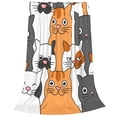 thumbnail image 2 of Pofeuu Funny Cats Print Ultra-Soft Micro Fleece Blanket,for Bed Or Sofa,All Season Throw Blankets Flannel Blanket-50"x40", 2 of 7