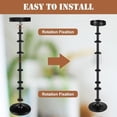 thumbnail image 4 of Black Metal Pillar Candle Holder 36" 29" Tall Decorative Taper Candle Stand Set of 2 Floor Candlestick Holder Large Metal Black for Christmas Halloween Living Room, 4 of 8