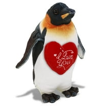 DolliBu I Love You Plush Wild Collection Penguin - Cute Stuffed Animal Penguin with Red Heart Plush for Valentines, Anniversary, Romantic Date, Boyfriend, or Girlfriend Gift - 9 Inches