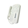 thumbnail image 1 of Multicontacto Moreka MC-J06U 6 Contactos + 4 USB 2500W Con Switch y Protección, 1 of 3