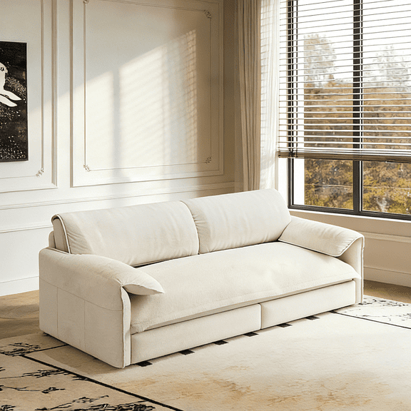 66" Queen Pull Out Sofa Bed - 3-in-1 Convertible Sleeper Sofa with Side Storage, Multi-Functional Velvet Loveseat Bed for Living Room, Apartment, Guest Room