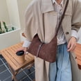thumbnail image 2 of Sunyeur Womens Vintage Faux Suede Shoulder Bag, Trendy Dumpling Crossbody Handbag Hobo Bag Commuter Satchels, 2 of 8