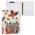 thumbnail image 3 of Birds Leaves Flowers 3 Ring Binders 1.5 inch Hardcover File Folders with Interior Pockets A4 Size Organizer for School Office Hospital, 3 of 8