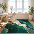thumbnail image 3 of Design&I 4'x6' Washable Area Rug Snag-Free Skid-Resistant Medium Round Abstract Interlocking Veined Borders Swirl Center Minimalist for Home Office, Under Desk, 3 of 7