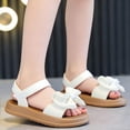 thumbnail image 2 of Mgmyaa Girls Bow Open Toe Sandals with Adjustable Straps Non-Slip Soft Sole Casual Summer Shoes, 2 of 9
