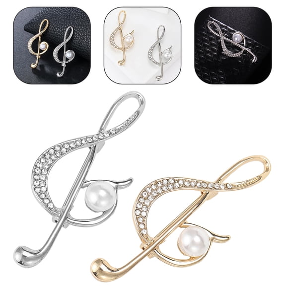 LEORX 2Pcs Elegant Lapel Brooch Pin Silver Zinc Alloy Accessory for Women Fashion Events