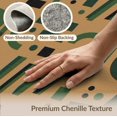 thumbnail image 6 of ODIKA 2'x3' Olive Green Modern Geometric Grain Sack Washable Doormat Contemporary Abstract Angular With Interlocking Shapes And Scattered Dots Non-Slip, Low Pile for Entryway, Kitchen, Laundry Room, 6 of 7