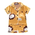 thumbnail image 1 of Ensemble de Pyjama pour Filles à Manches Courtes Imprimées, Pyjama Boutonné pour Filles, Ensemble de Pyjama de Mode pour Filles, Pyjama pour Filles, Garçons, Filles, Mode, 1 of 3
