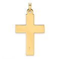 thumbnail image 4 of Auriga 14k Two-tone Gold Polished Solid INRI Crucifix Cross Pendant for Women (L-36mm, W-20.11mm), 4 of 6