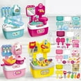 Toddler Vanity Set Kids Toy Vanity Table for Little Girls with Light