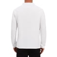 thumbnail image 3 of Men's Casual Quarter Zip Pullover Color Block Long Sleeves Polo T-Shirts 2XL White, 3 of 6
