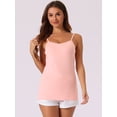 thumbnail image 2 of DARING DIVA Women's Tank Top with Built in Bra Adjustable Spaghetti Strap S Pink, 2 of 6