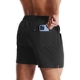 thumbnail image 2 of Shorts CANGHPGIN para Hombre de Secado Rápido, entrepierna 5" (13 cm), Negro, 2 of 8