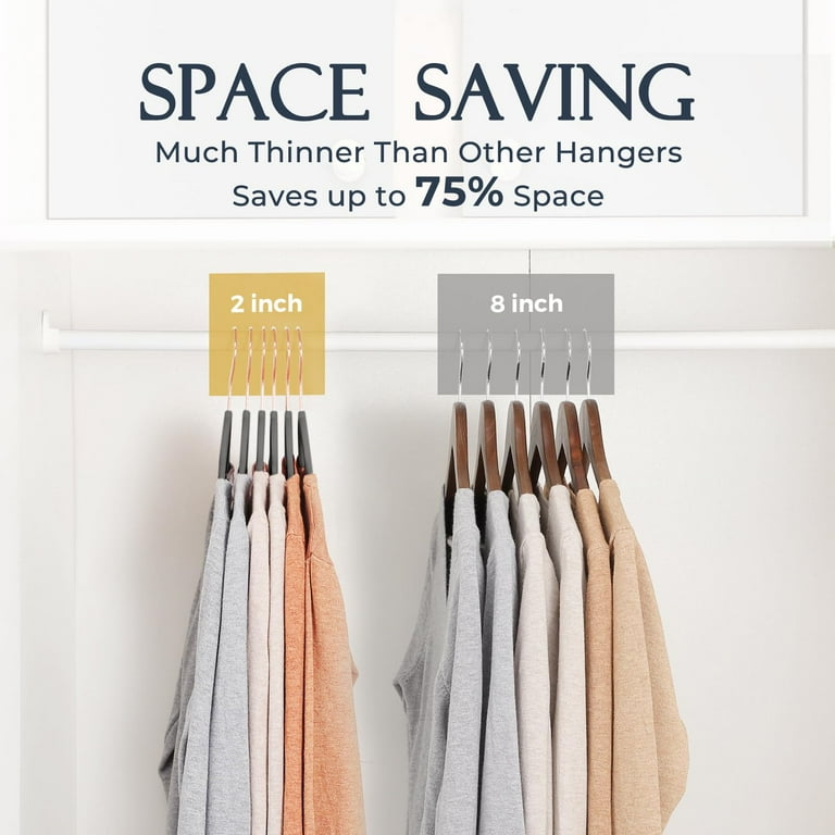 HOUSE DAY 60 Pack Velvet Hangers Grey Non Slip Heavy Duty Rose Gold Hooks Space Saving No Marks Walmart